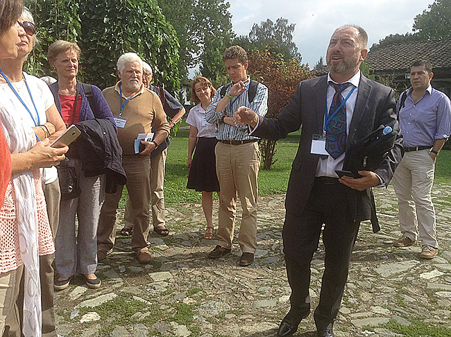 During the tour of local worship sites in Tetovo.