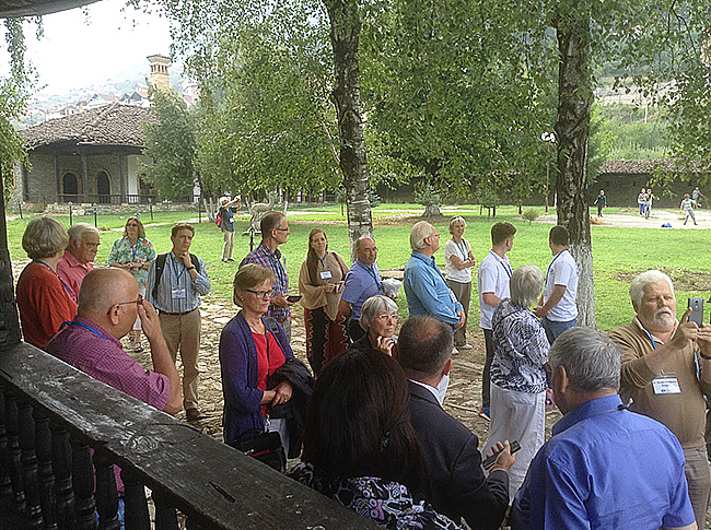 During the tour of local worship sites in Tetovo.