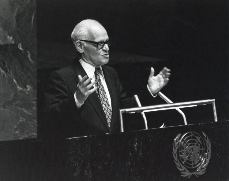 Dr. Homer Jack at the UN