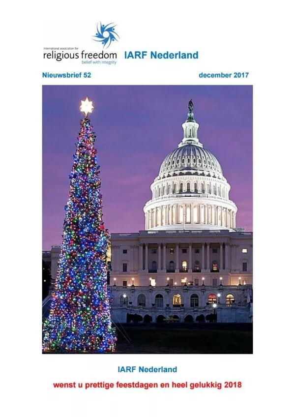 Cover for IARF Nederland Nieuwsbrief 52 - December 2017