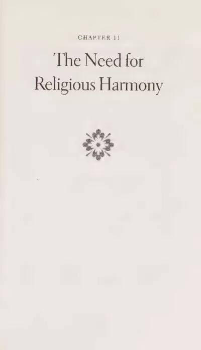 Cover for The Need for Religious Harmony
