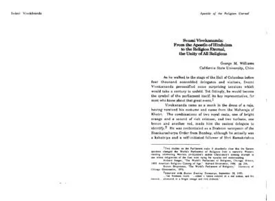 Cover for Svami Vivekananda: From the Apostle of Hinduism to the Religion Eternal, the Unity of All Religions