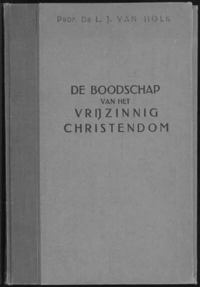 Cover for De Boodschap van het Vrijzinnig Christendom