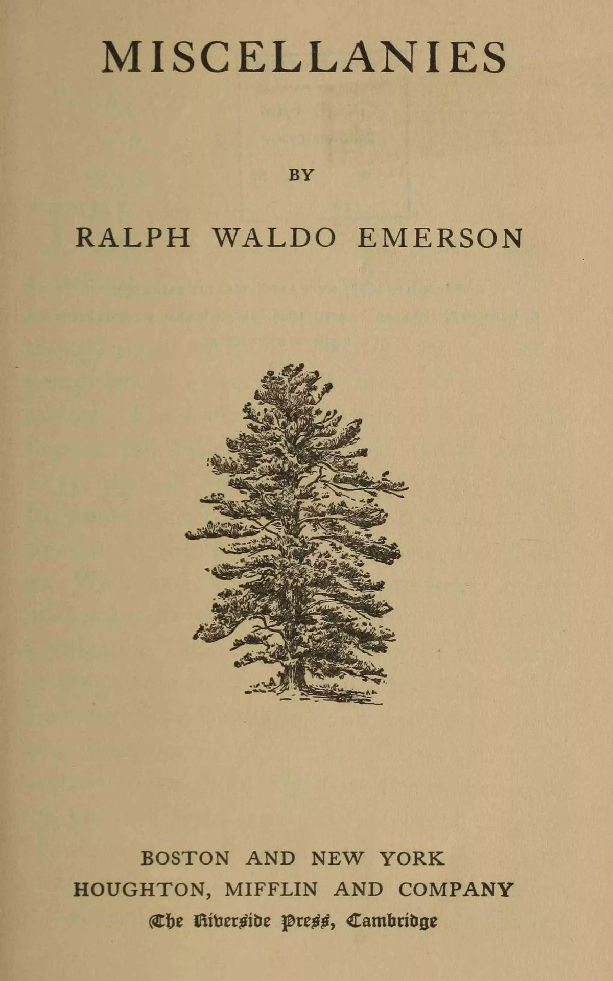 Cover for Miscellanies