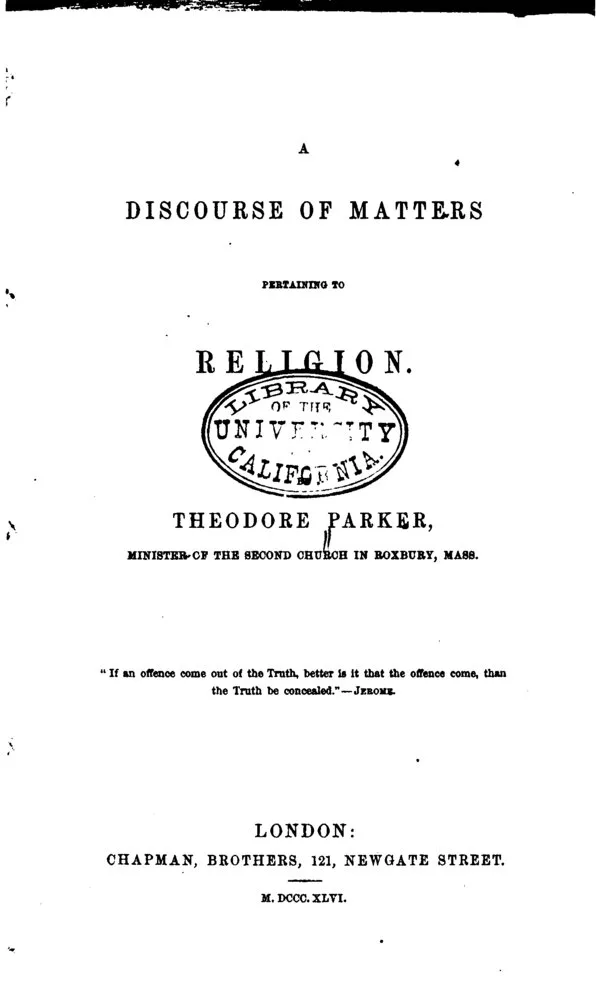 Cover for A Discourse of Matters Pertaining to Religion