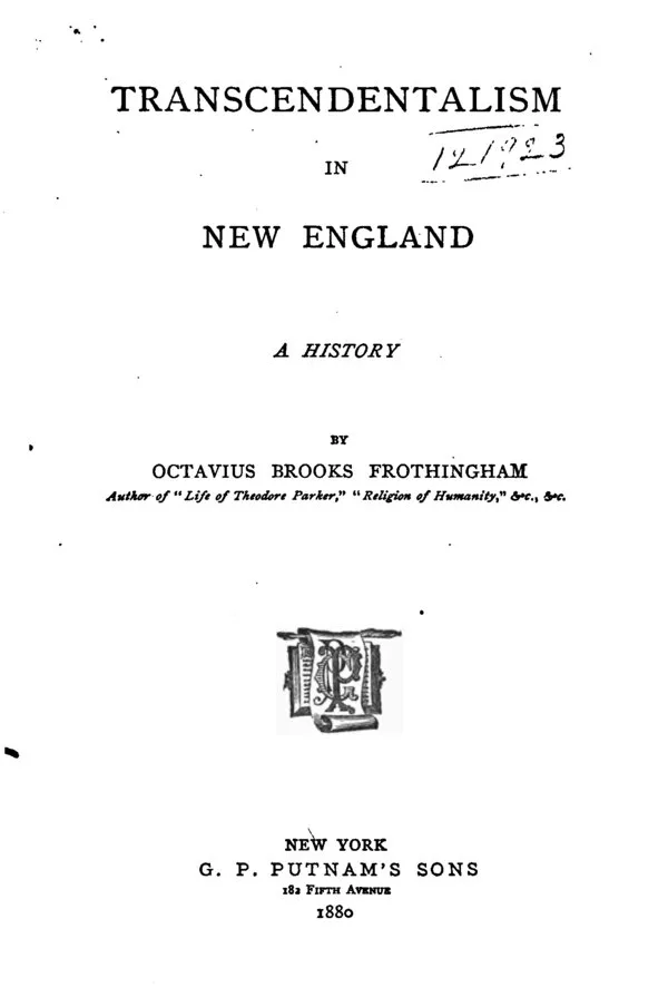 Cover for Transcendentalism in New England: A History
