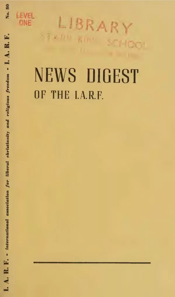 Cover for I.A.R.F. News Digest, No. 50 (February 1963)