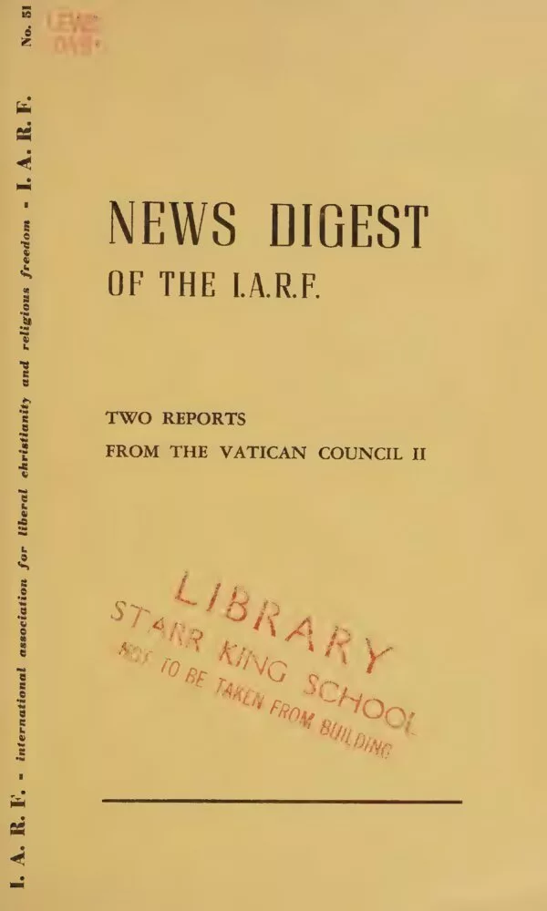 Cover for I.A.R.F. News Digest, No. 51 (June 1963)