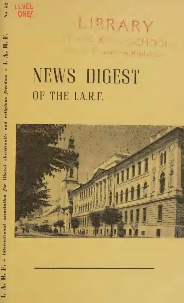 Cover for I.A.R.F. News Digest, No. 52 (October 1963)
