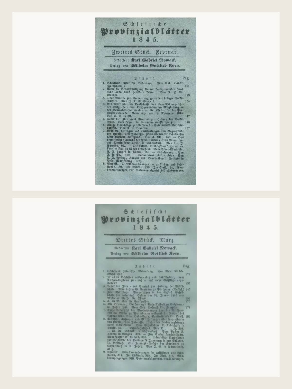 Cover for Schlesische Provinzialblätter